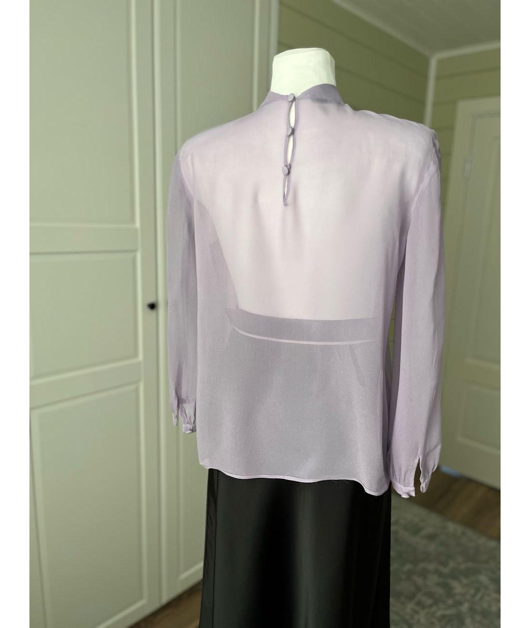 PRADA Фиолетовая шелковая блузы, фото 3