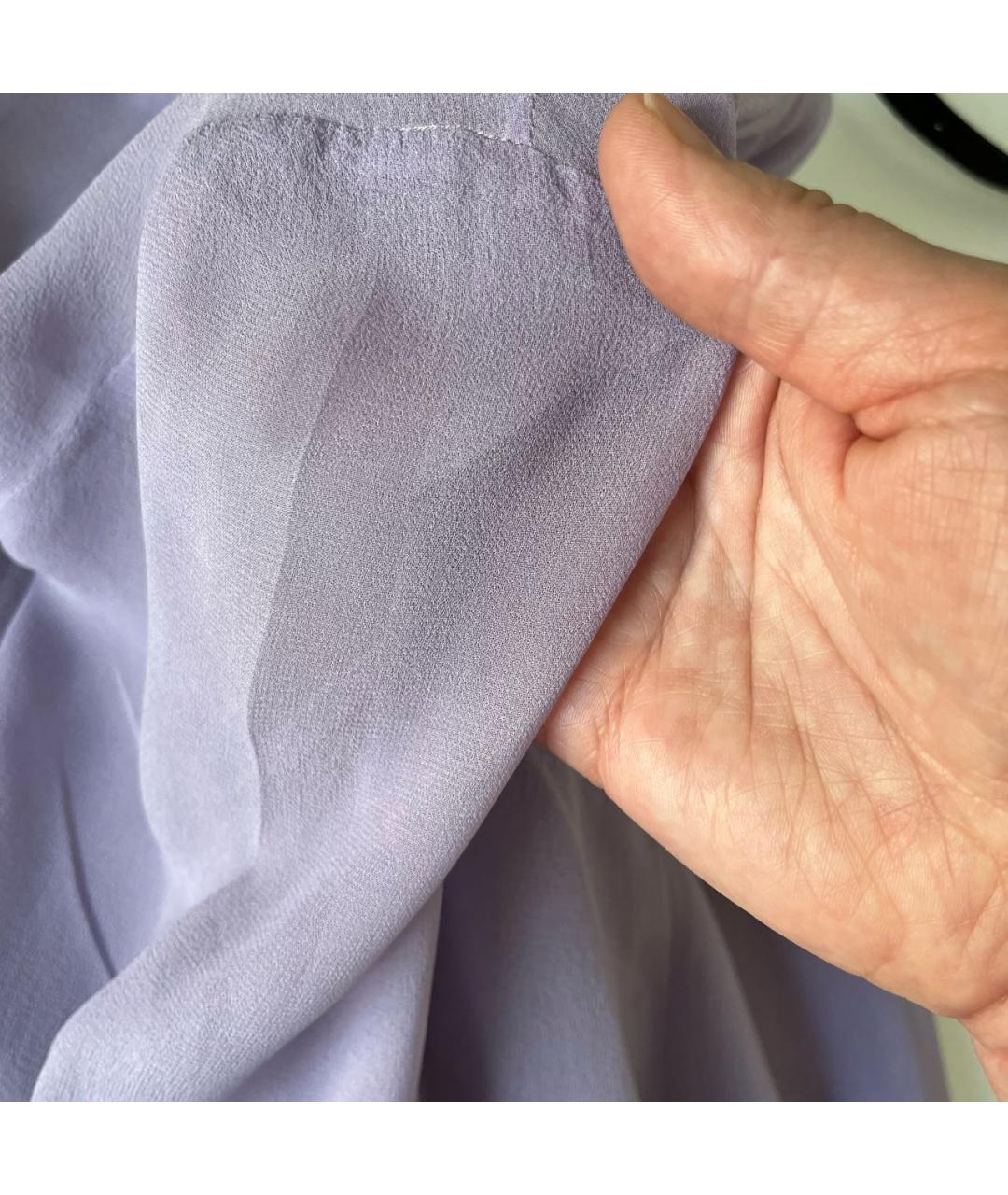 PRADA Фиолетовая шелковая блузы, фото 7