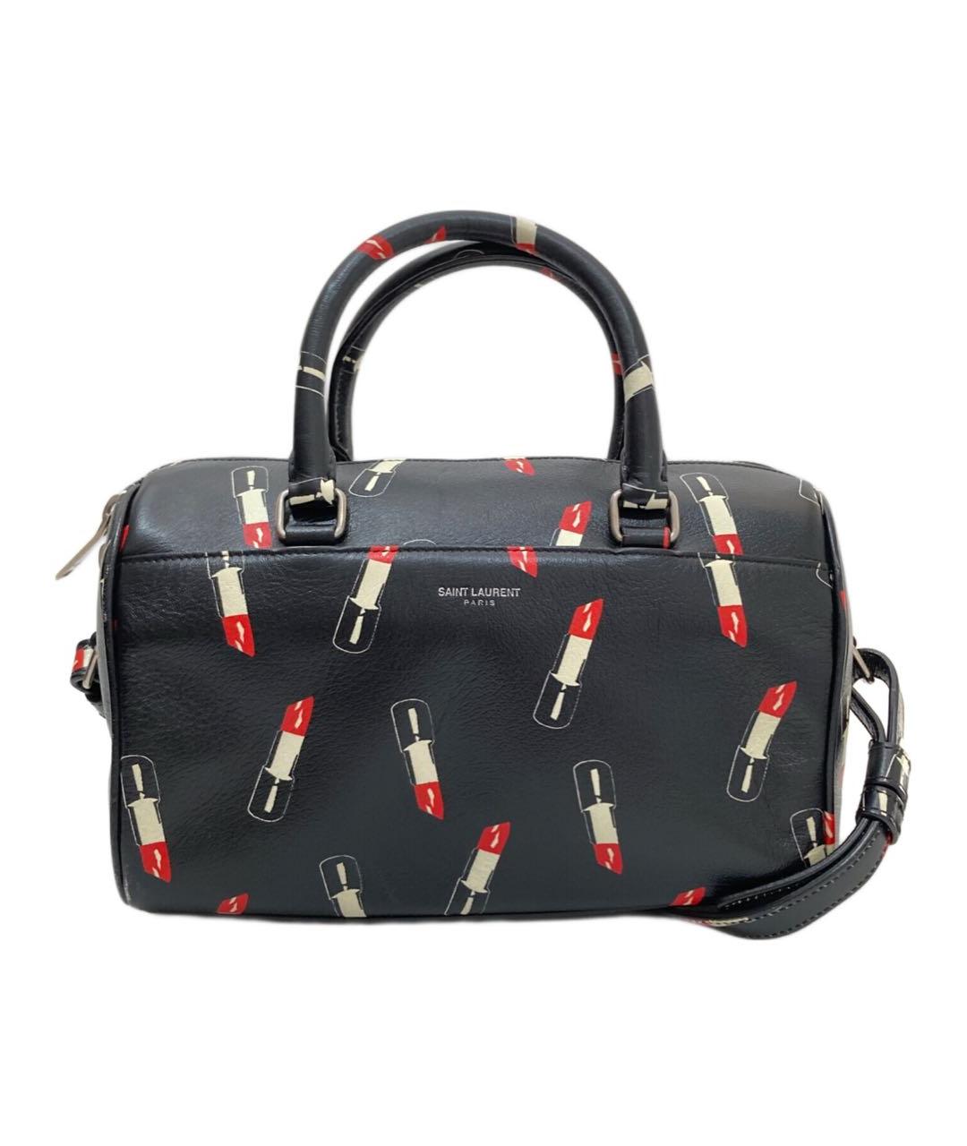 SAINT LAURENT Черная кожаная сумка с короткими ручками, фото 9