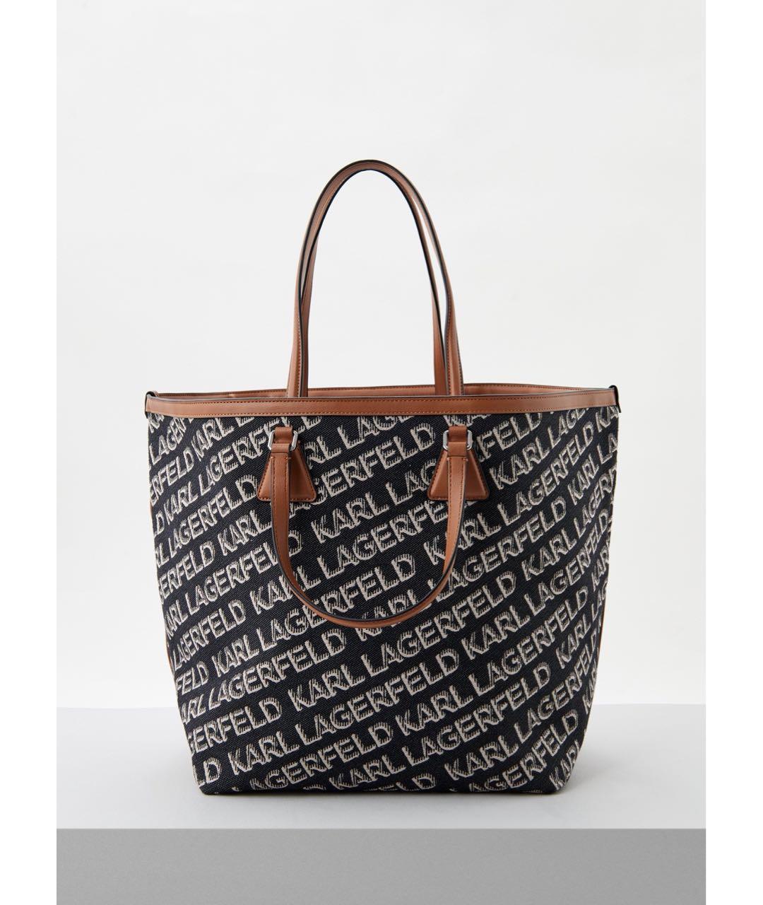 KARL LAGERFELD Темно-синяя сумка тоут, фото 9