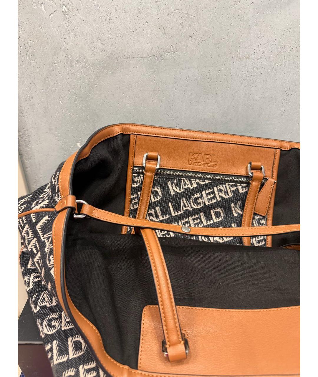 KARL LAGERFELD Темно-синяя сумка тоут, фото 7