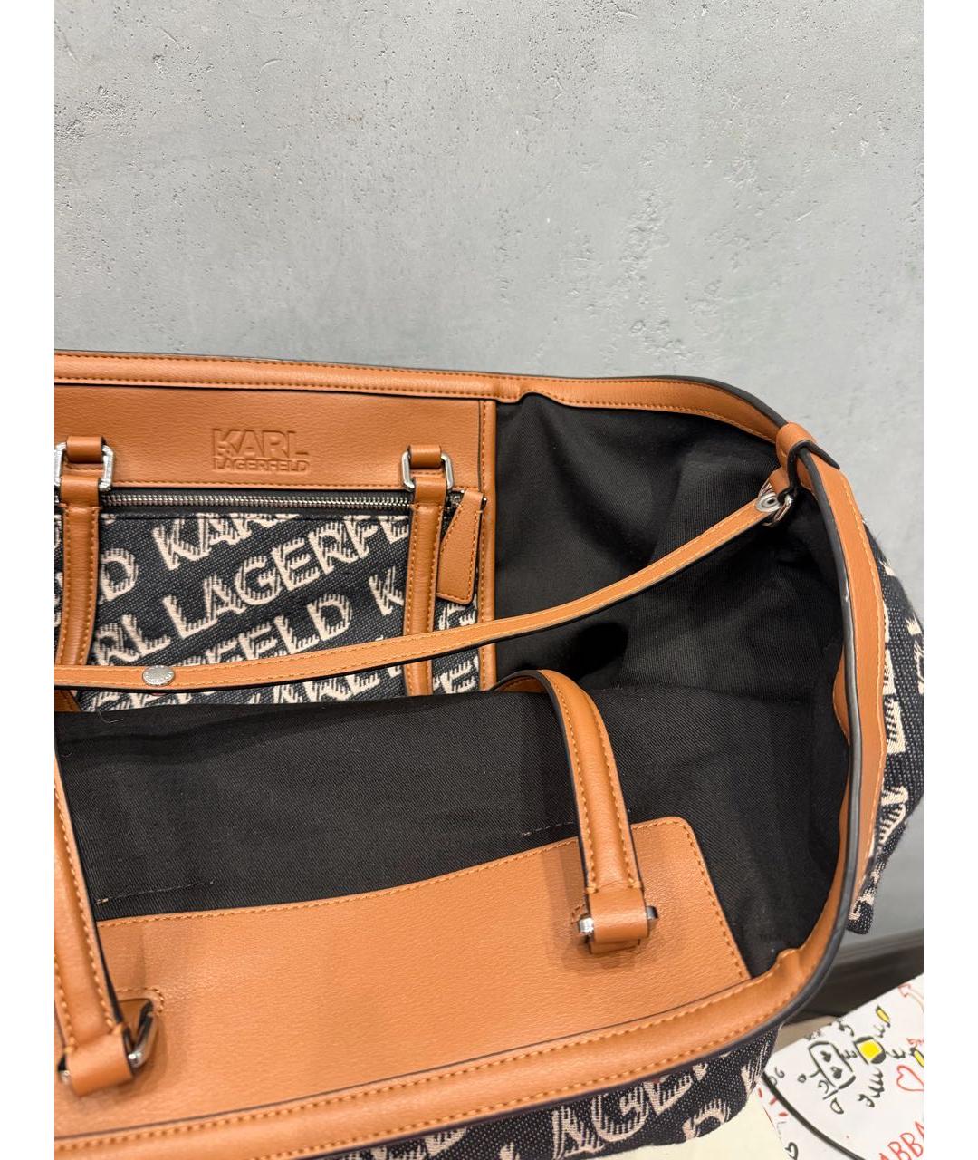 KARL LAGERFELD Темно-синяя сумка тоут, фото 6