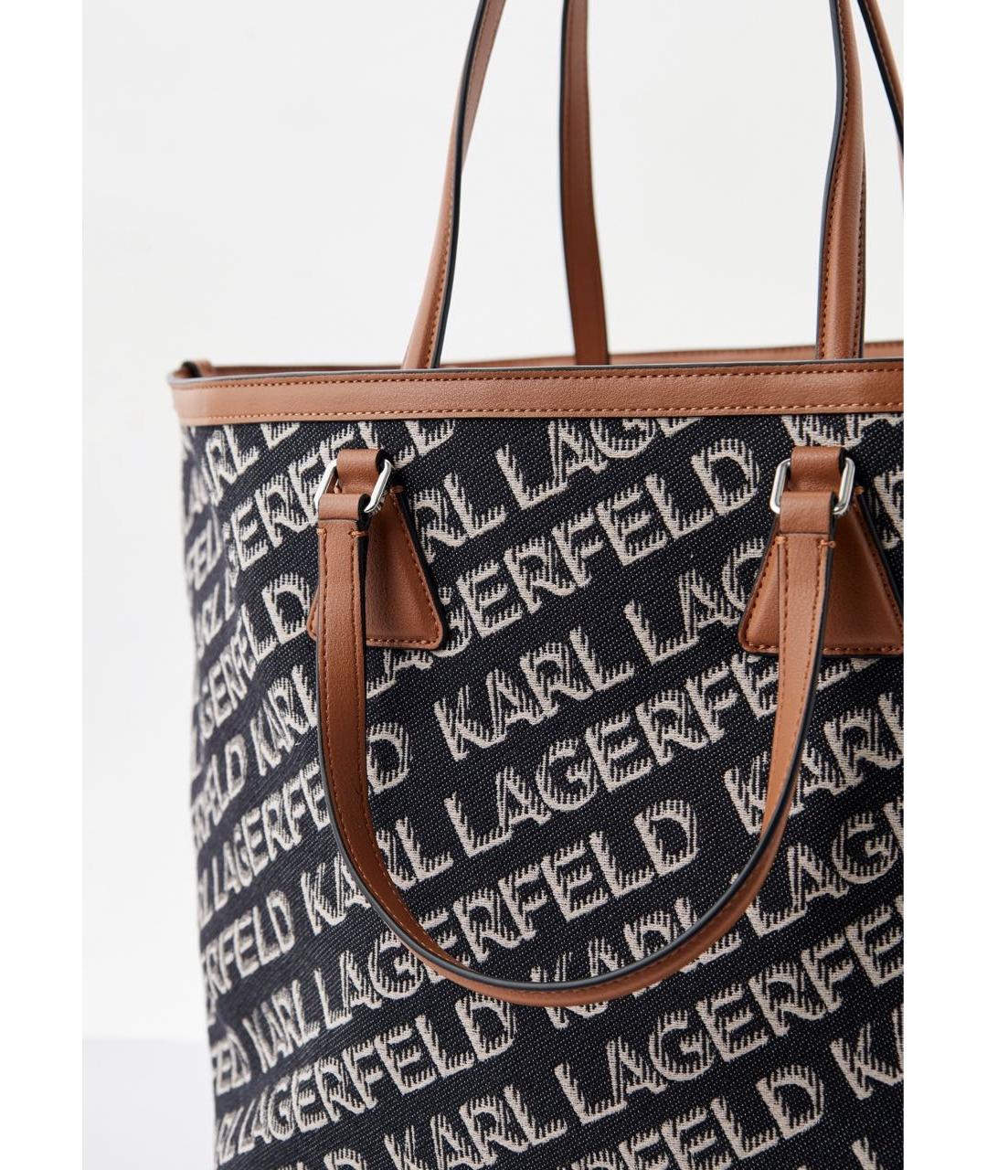 KARL LAGERFELD Темно-синяя сумка тоут, фото 3