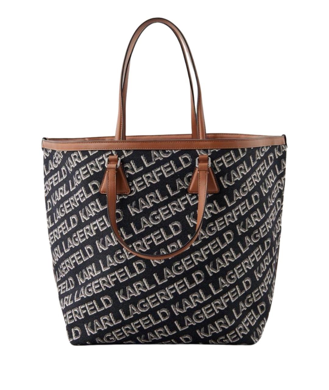 KARL LAGERFELD Темно-синяя сумка тоут, фото 1