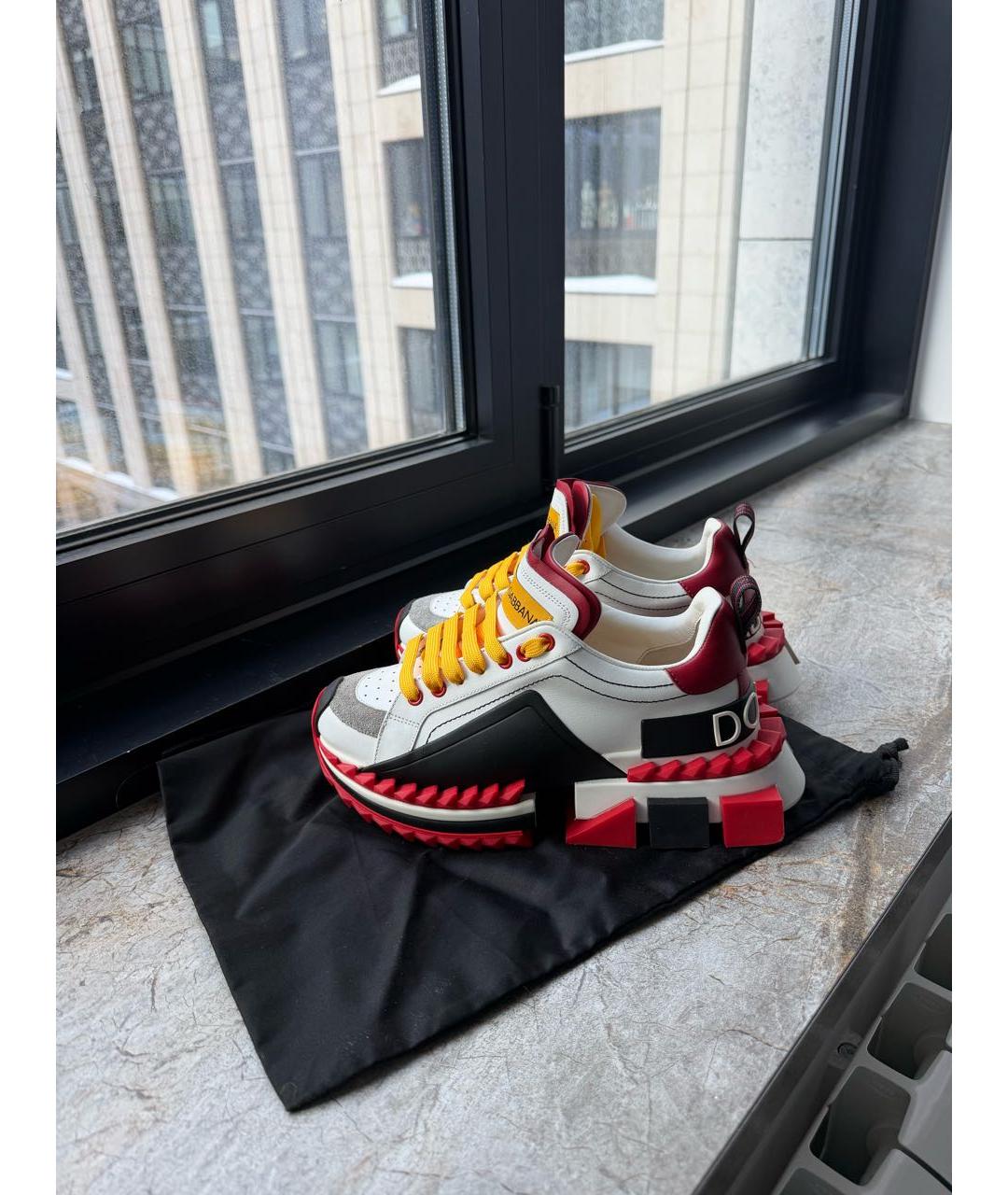 DOLCE&GABBANA Мульти кожаные кроссовки, фото 6