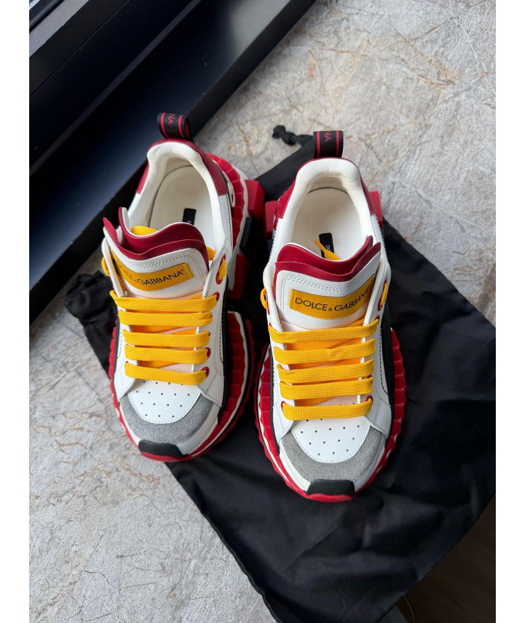 DOLCE&GABBANA Мульти кожаные кроссовки, фото 3