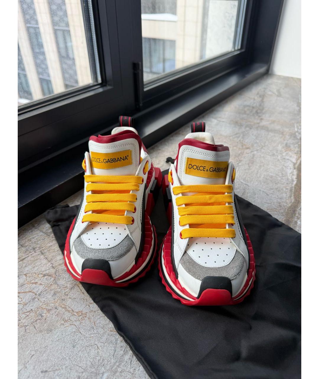 DOLCE&GABBANA Мульти кожаные кроссовки, фото 2