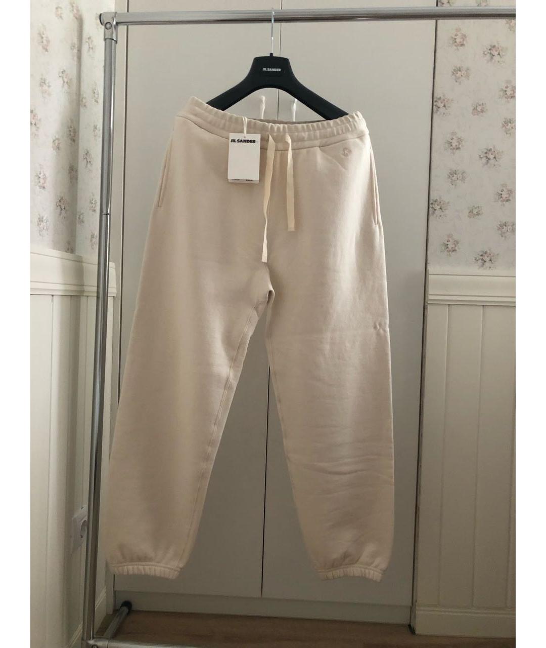 JIL SANDER Бежевые хлопковые повседневные брюки, фото 5