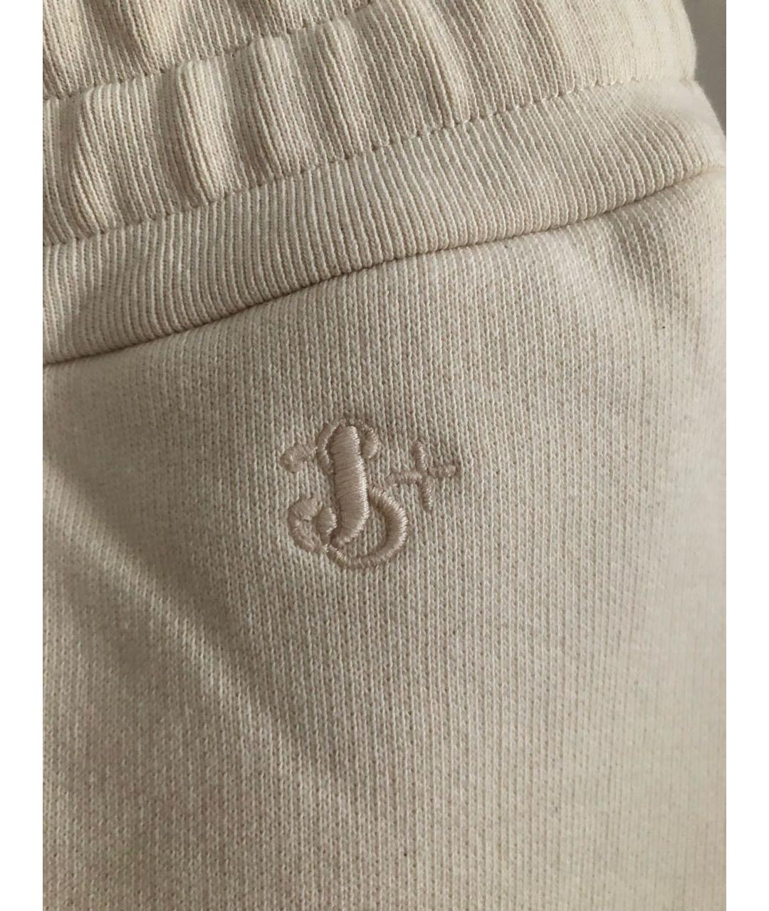 JIL SANDER Бежевые хлопковые повседневные брюки, фото 4