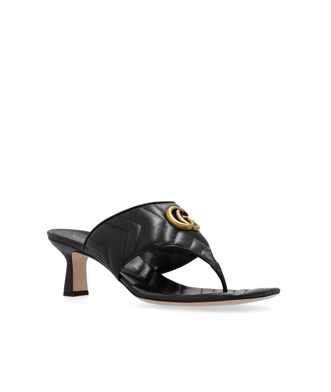 GUCCI Черные кожаные мюли, фото 2