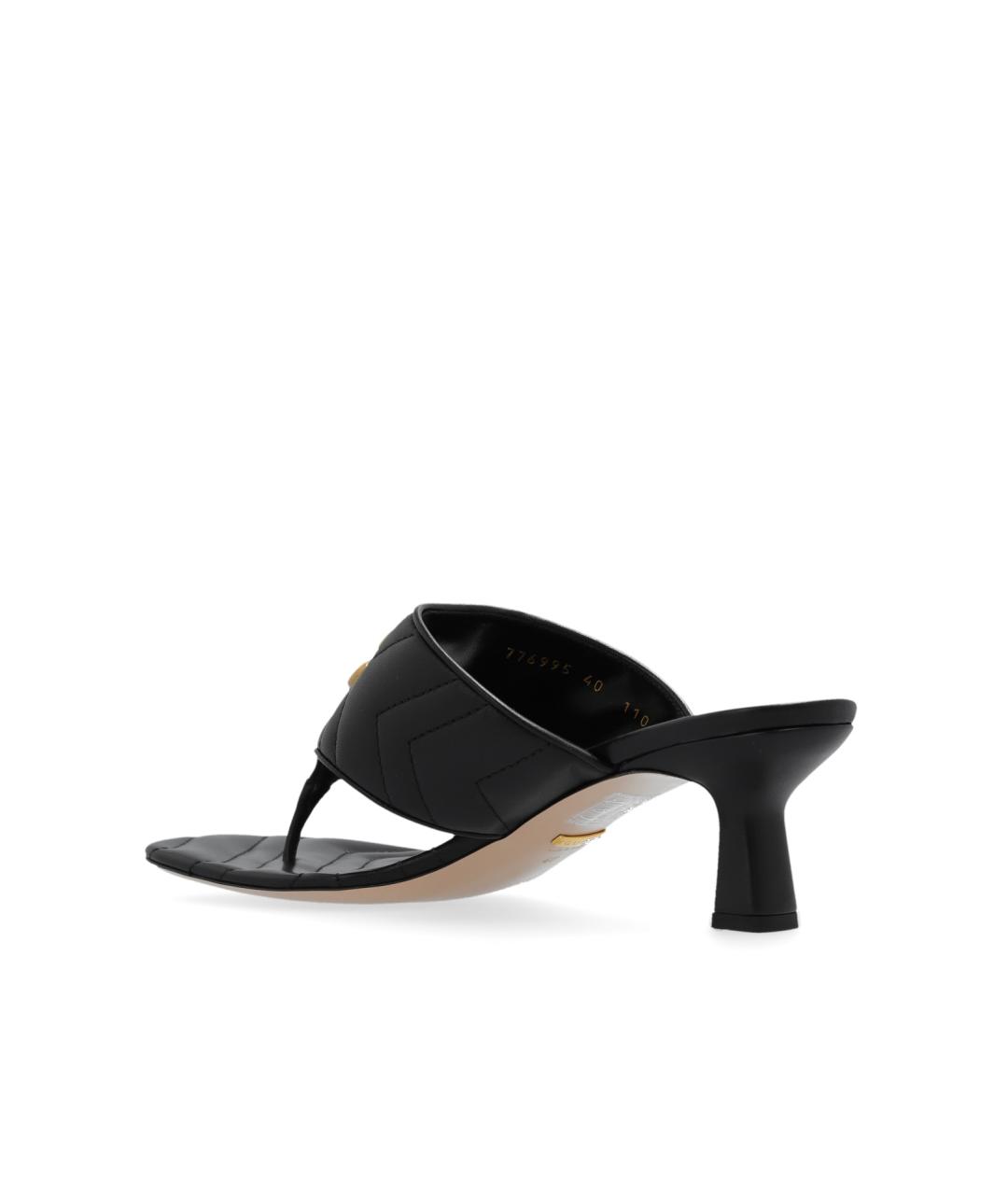 GUCCI Черные кожаные мюли, фото 4