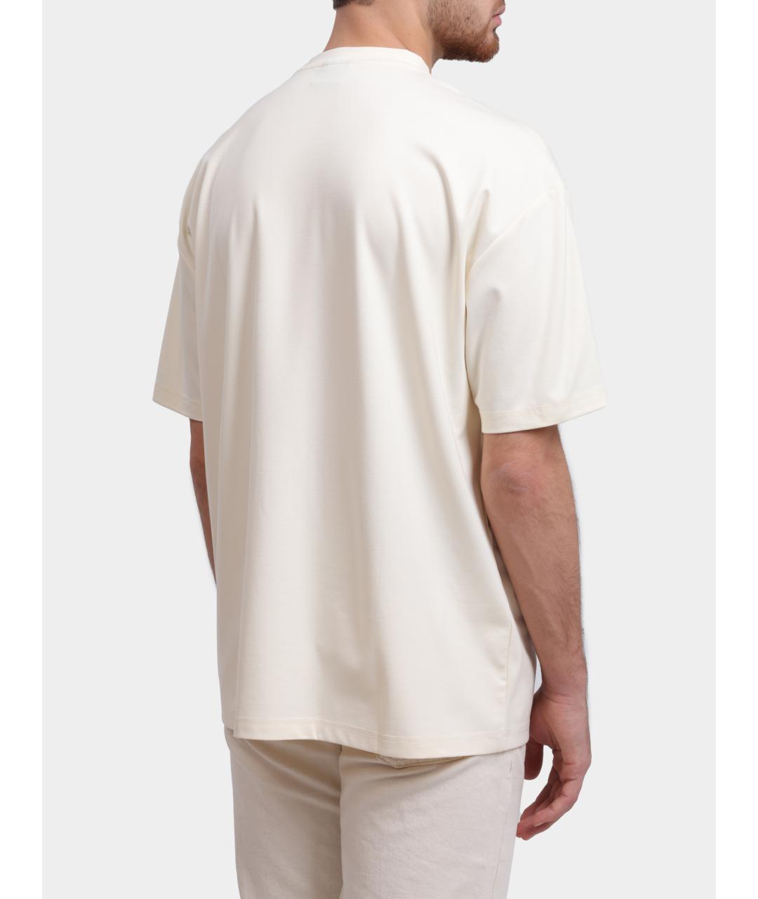 EA7 Белая хлопковая футболка, фото 5