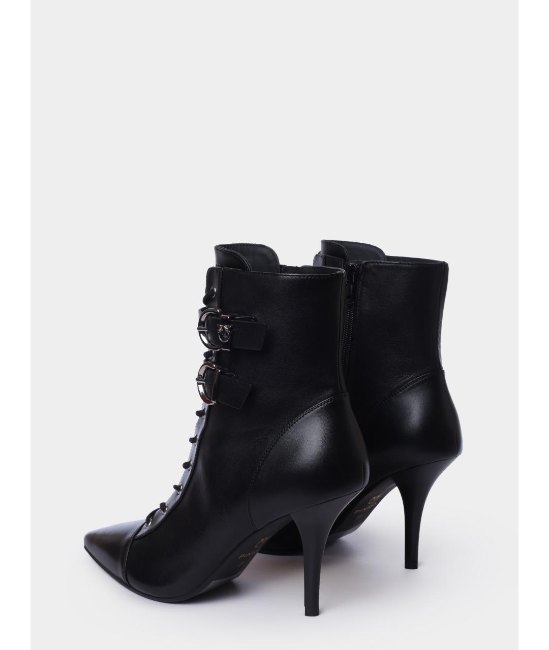 PINKO Черные кожаные ботильоны, фото 4