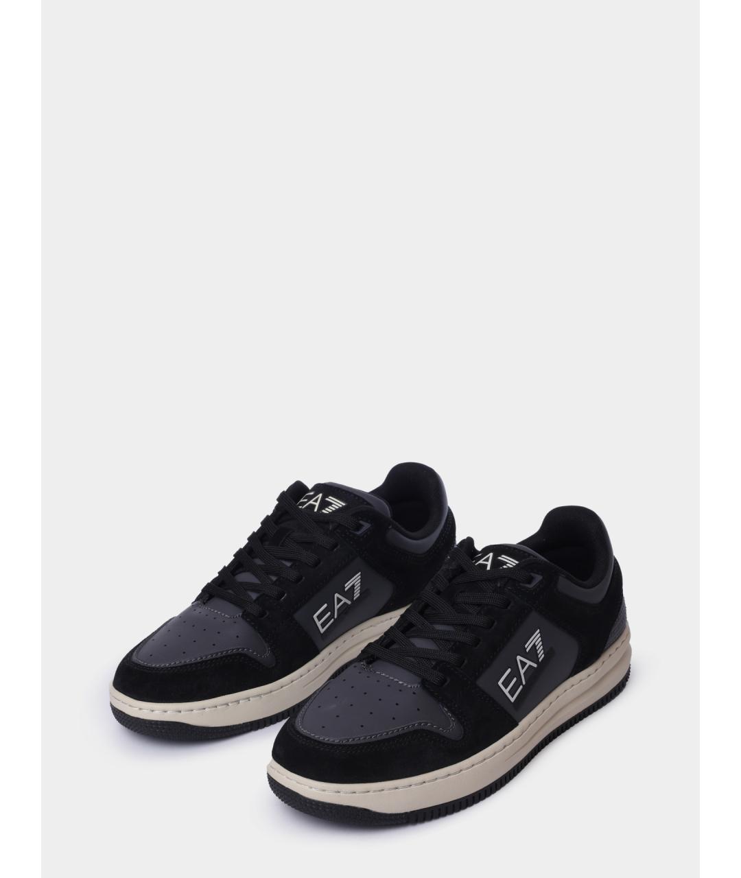 EA7 Черные низкие кроссовки / кеды, фото 2