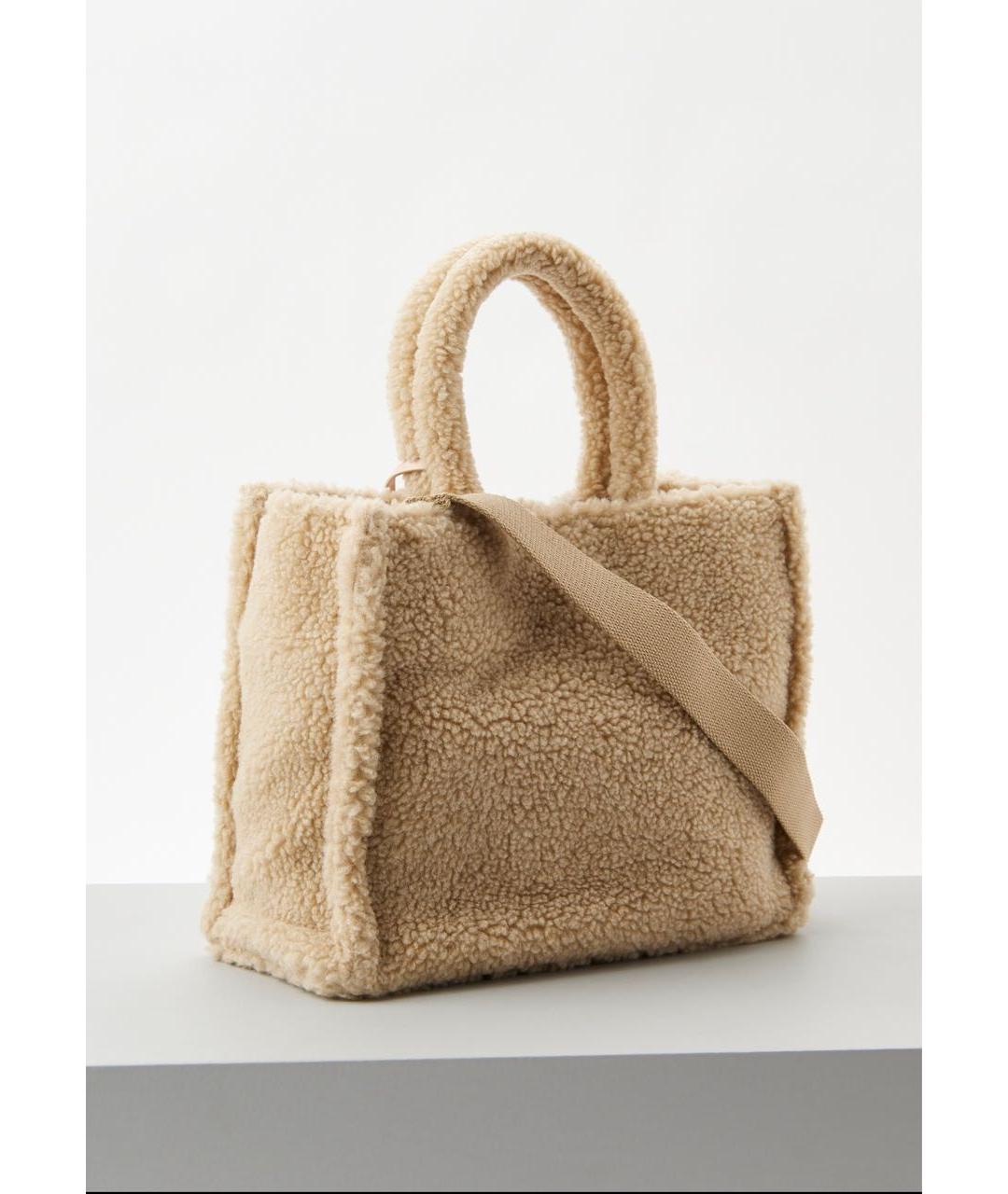 COCCINELLE Бежевая шерстяная сумка через плечо, фото 2