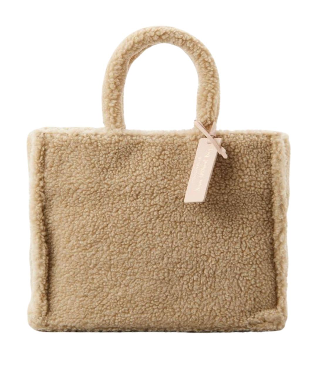 COCCINELLE Бежевая шерстяная сумка через плечо, фото 1