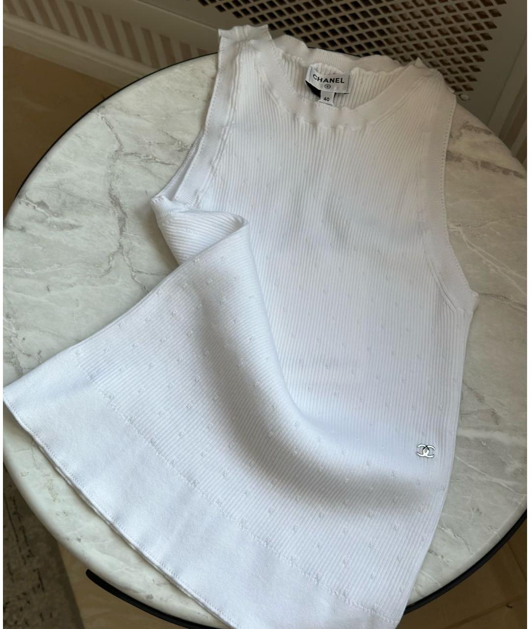 CHANEL Белая майка, фото 2