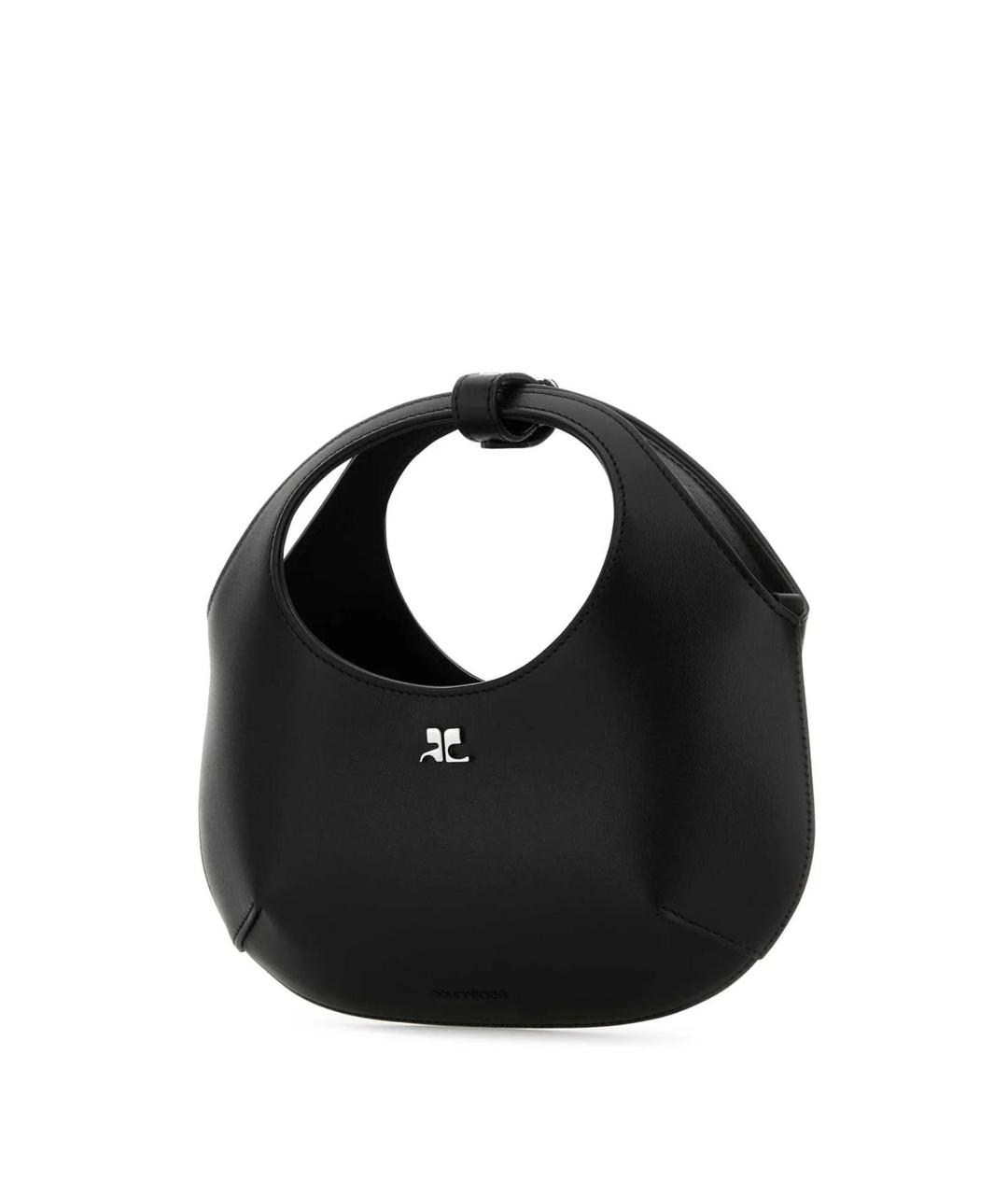 COURREGES Черная кожаная сумка тоут, фото 3