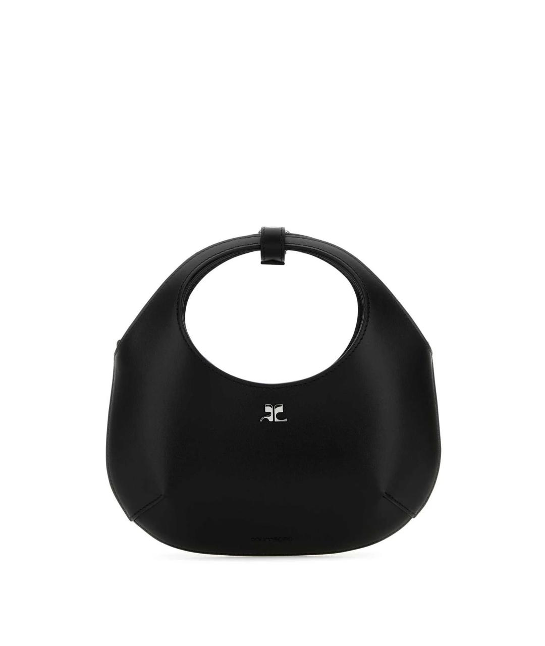 COURREGES Черная кожаная сумка тоут, фото 1