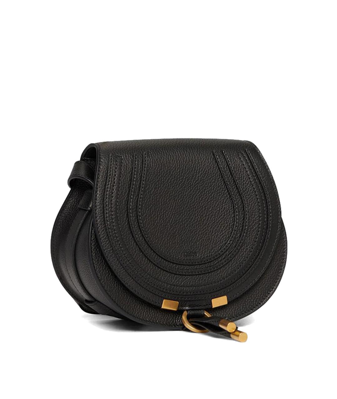 CHLOE Черная кожаная сумка через плечо, фото 2