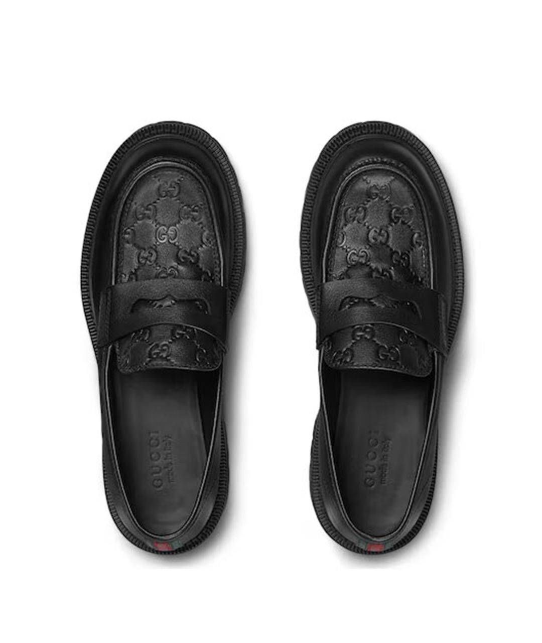 GUCCI Черные кожаные лоферы, фото 3
