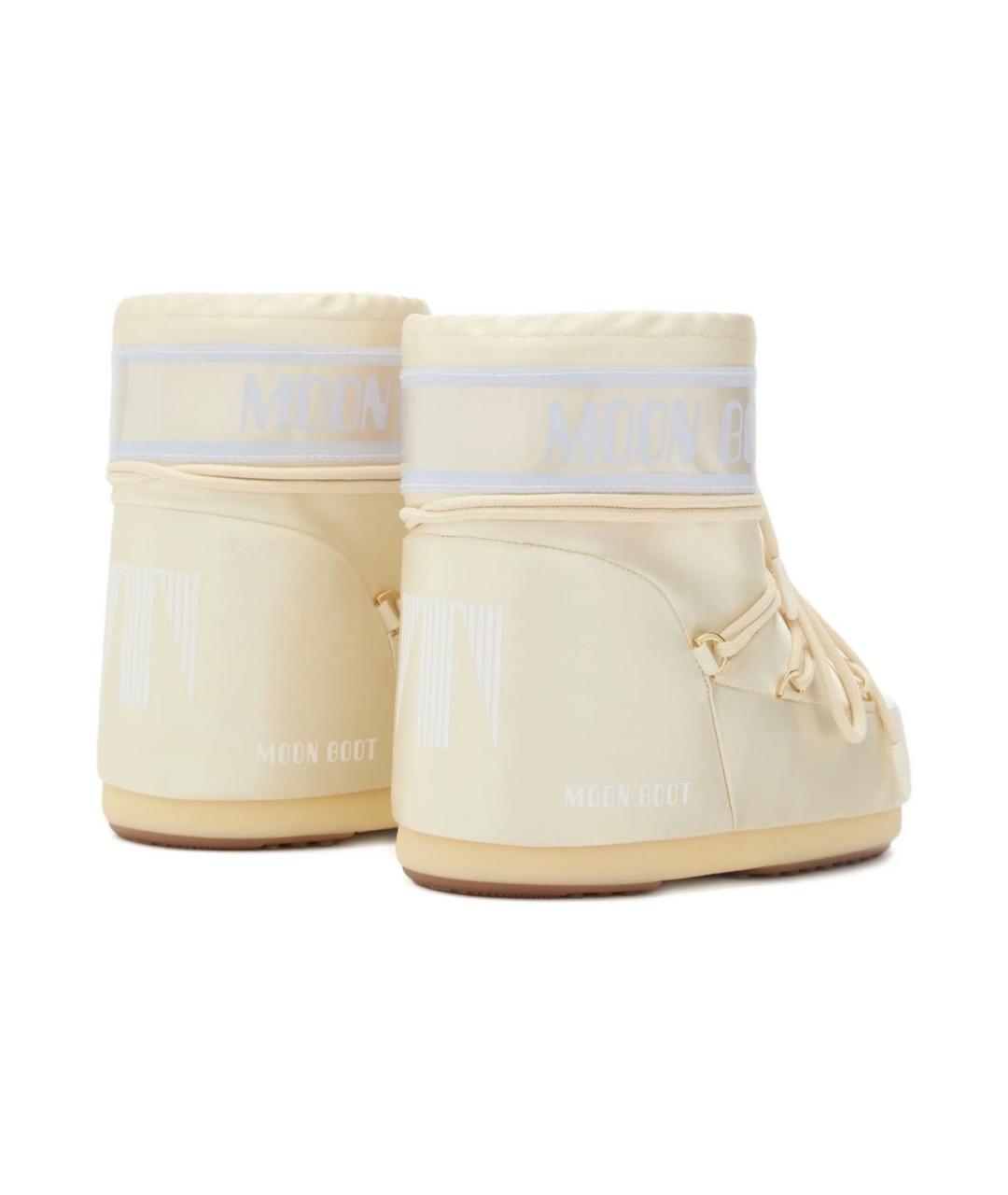 MOON BOOT Бежевые текстильные полусапоги, фото 4