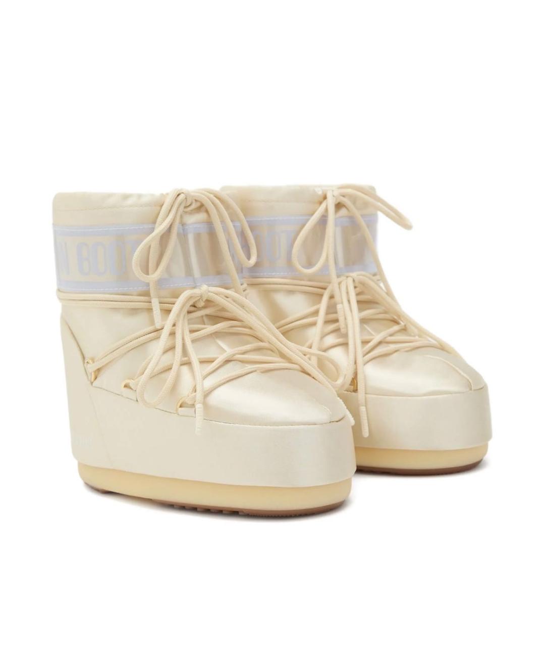 MOON BOOT Бежевые текстильные полусапоги, фото 2