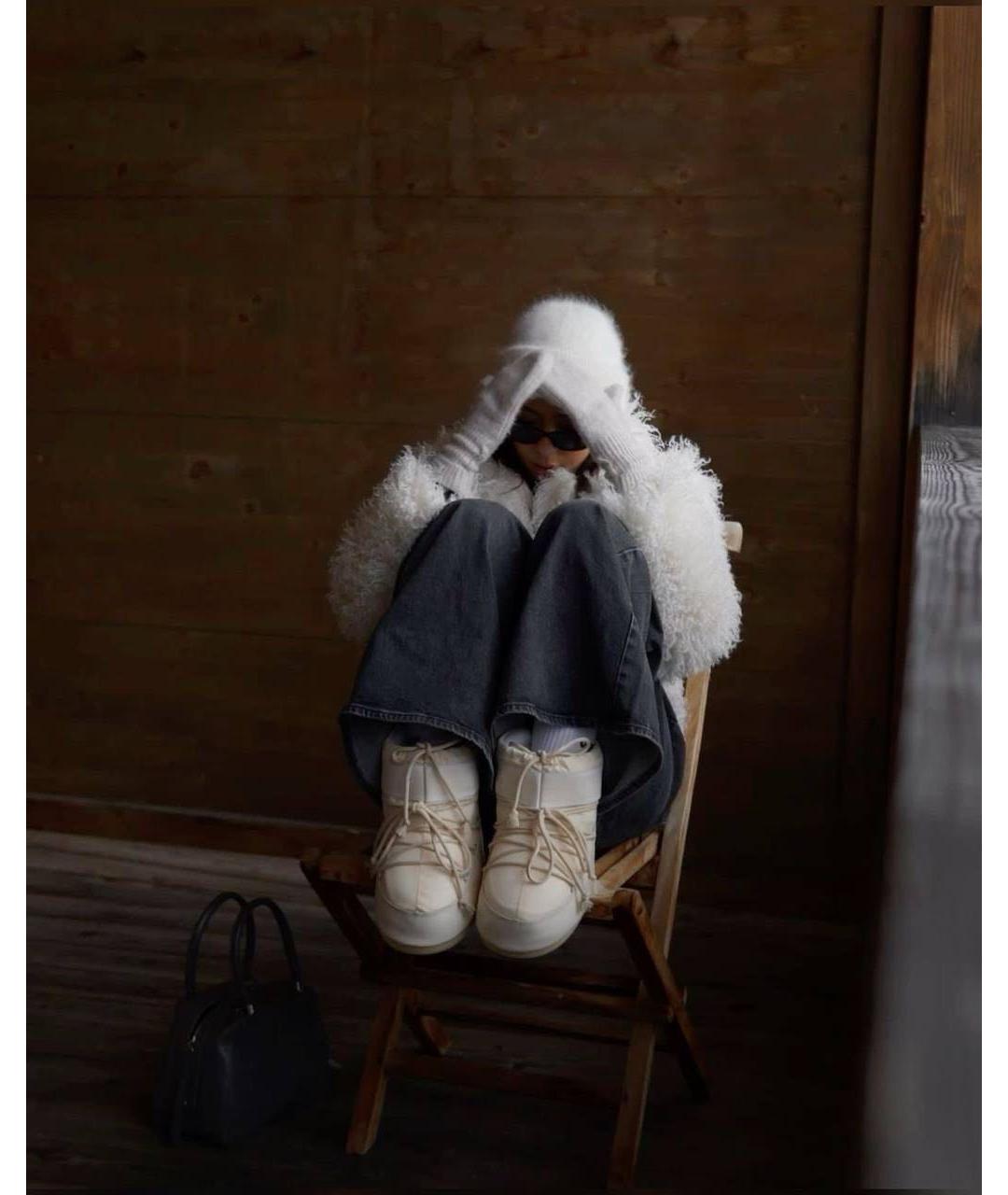 MOON BOOT Бежевые текстильные полусапоги, фото 8