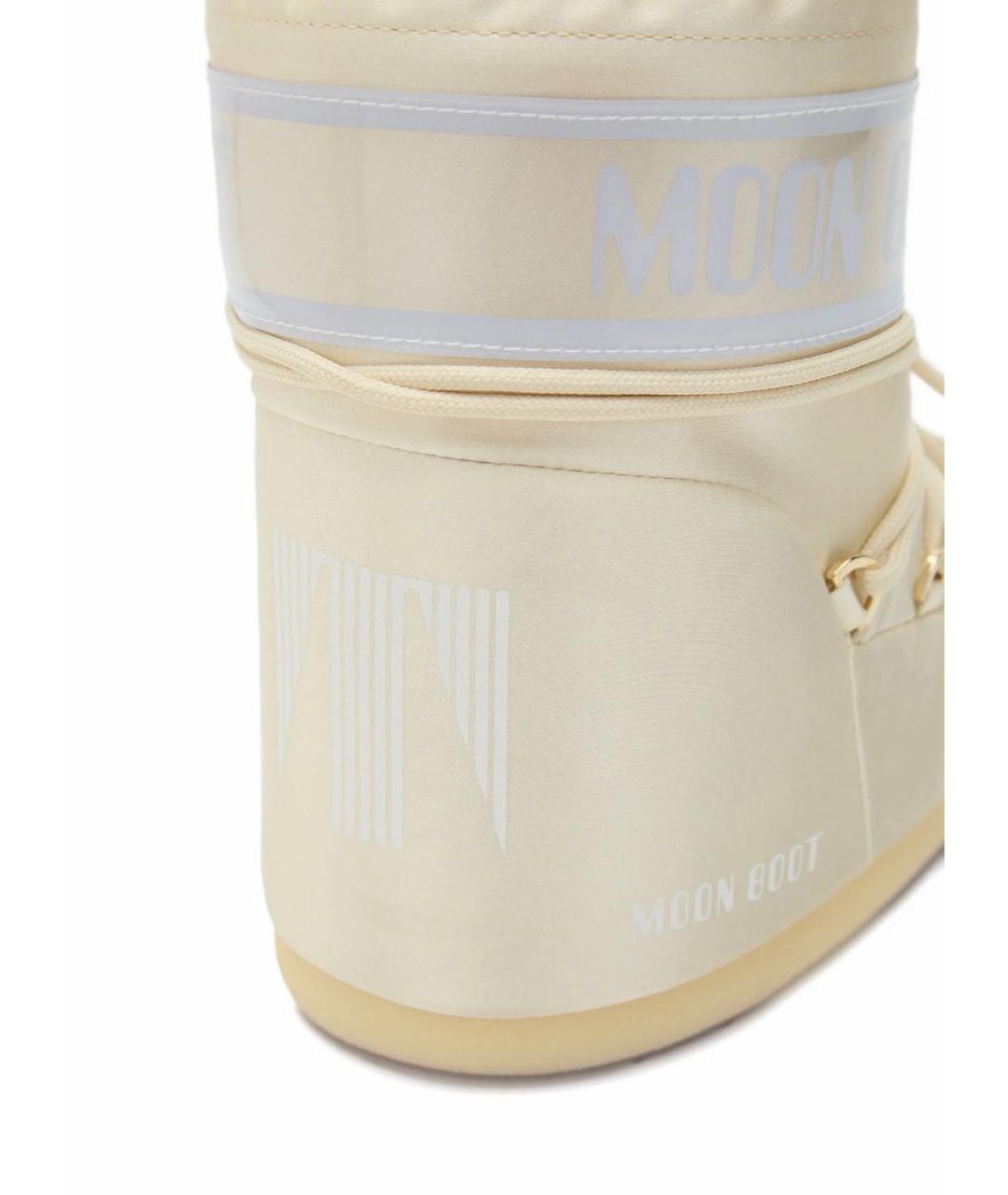 MOON BOOT Бежевые текстильные полусапоги, фото 3
