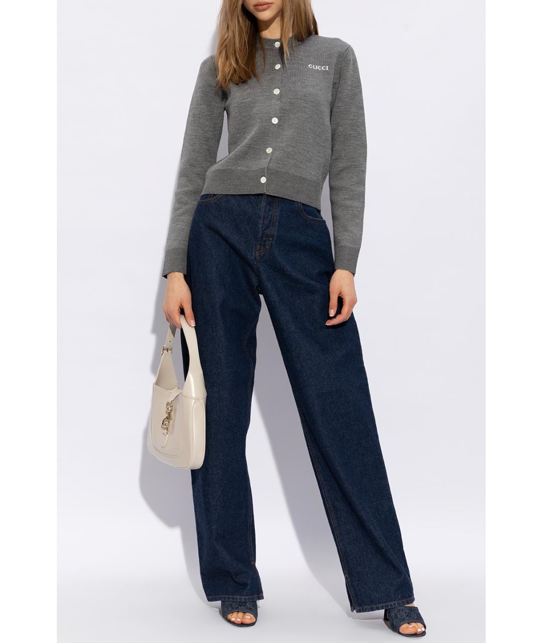 GUCCI Темно-синие текстильные мюли, фото 5