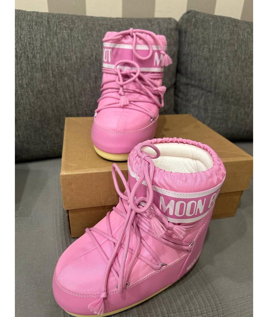 MOON BOOT Розовые ботинки, фото 3