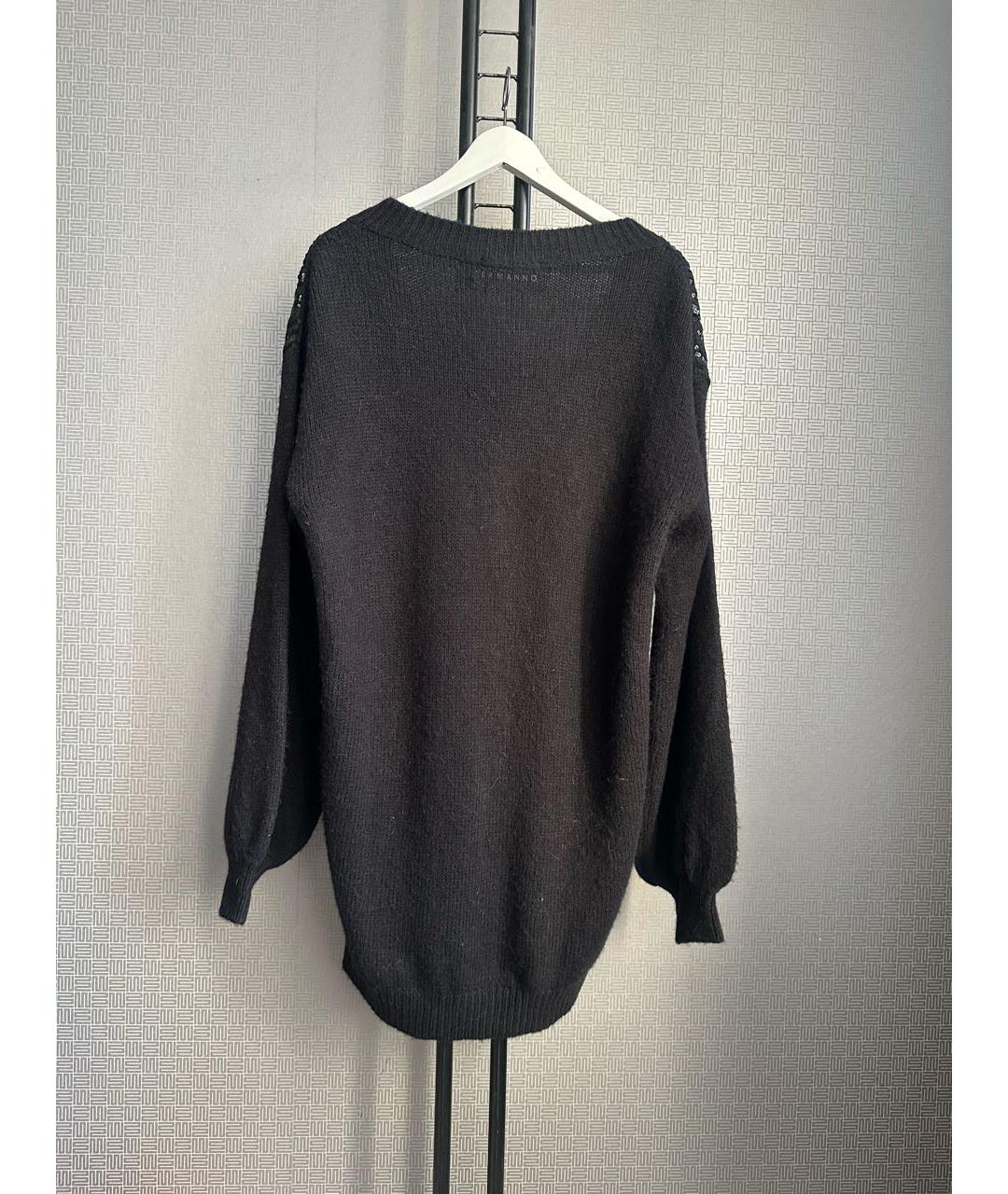 ERMANNO FIRENZE Черный шерстяной джемпер / свитер, фото 3