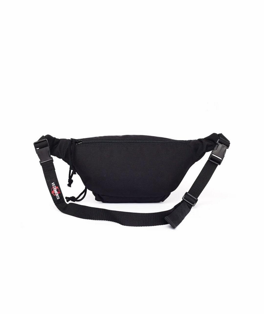 VETEMENTS Черная хлопковая поясная сумка, фото 3