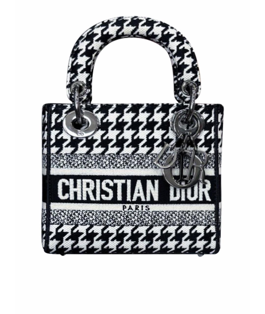 CHRISTIAN DIOR Черная тканевая сумка тоут, фото 1