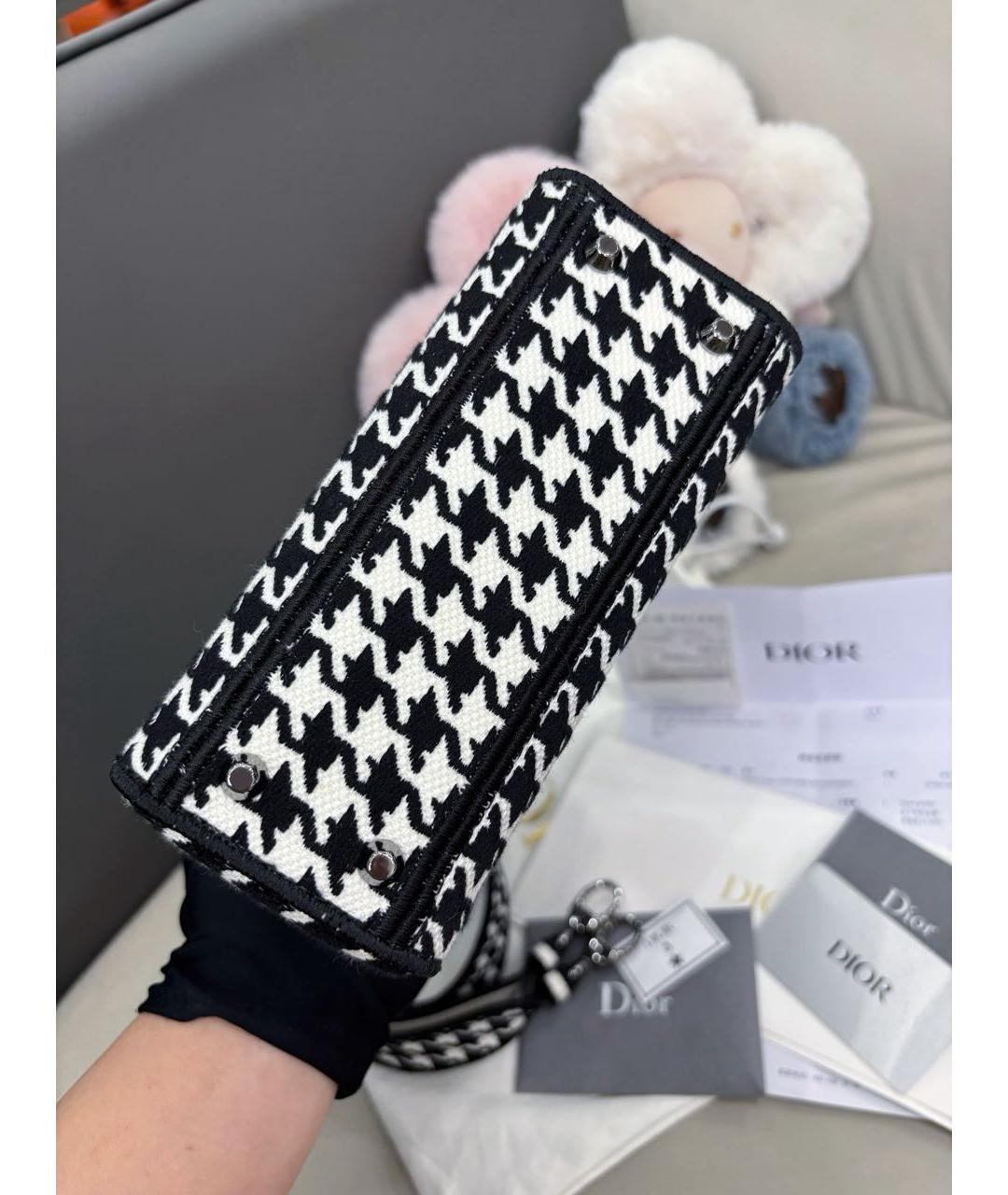 CHRISTIAN DIOR Черная тканевая сумка тоут, фото 6