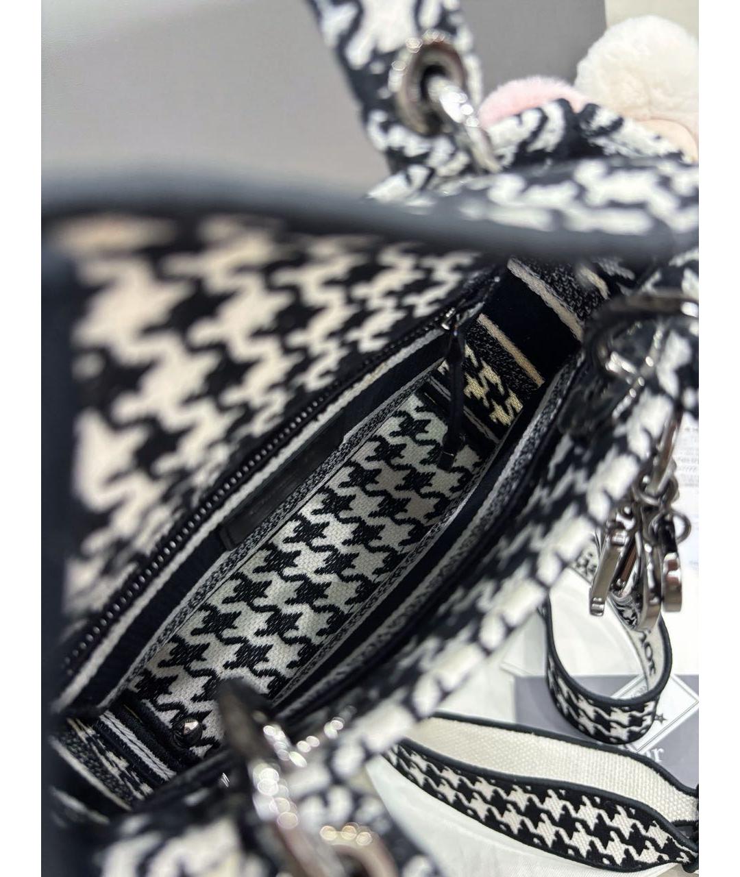 CHRISTIAN DIOR Черная тканевая сумка тоут, фото 7