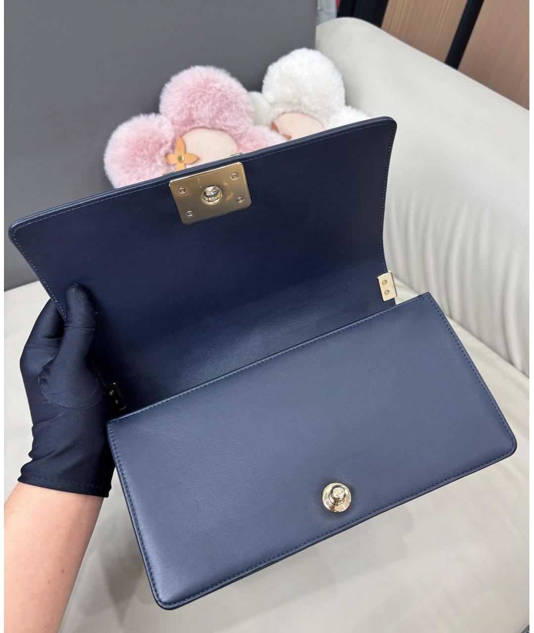 CHANEL Темно-синяя сумка через плечо, фото 6