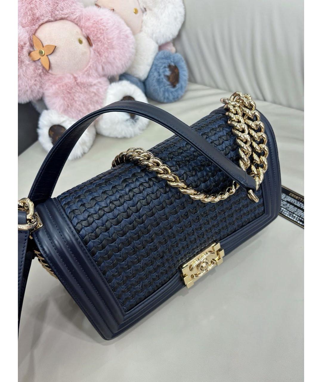 CHANEL Темно-синяя сумка через плечо, фото 5