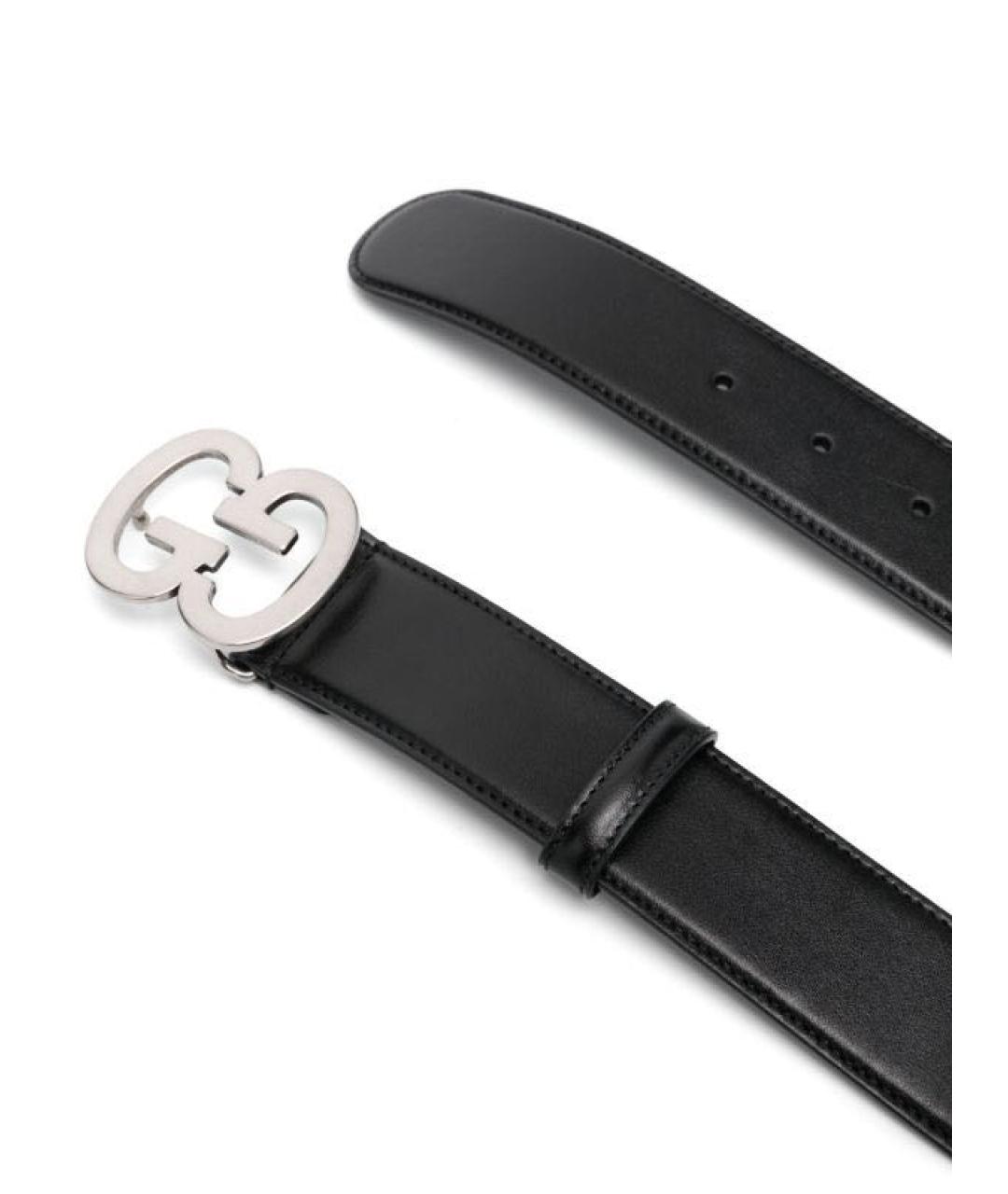 GUCCI Черный кожаный ремень, фото 4