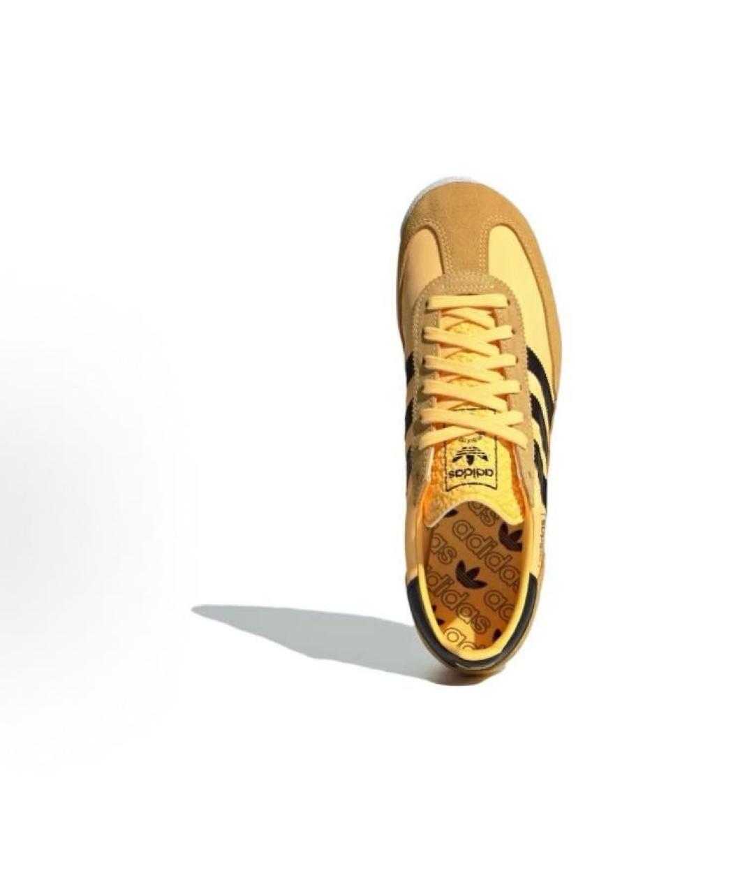 ADIDAS Желтые текстильные низкие кроссовки / кеды, фото 3