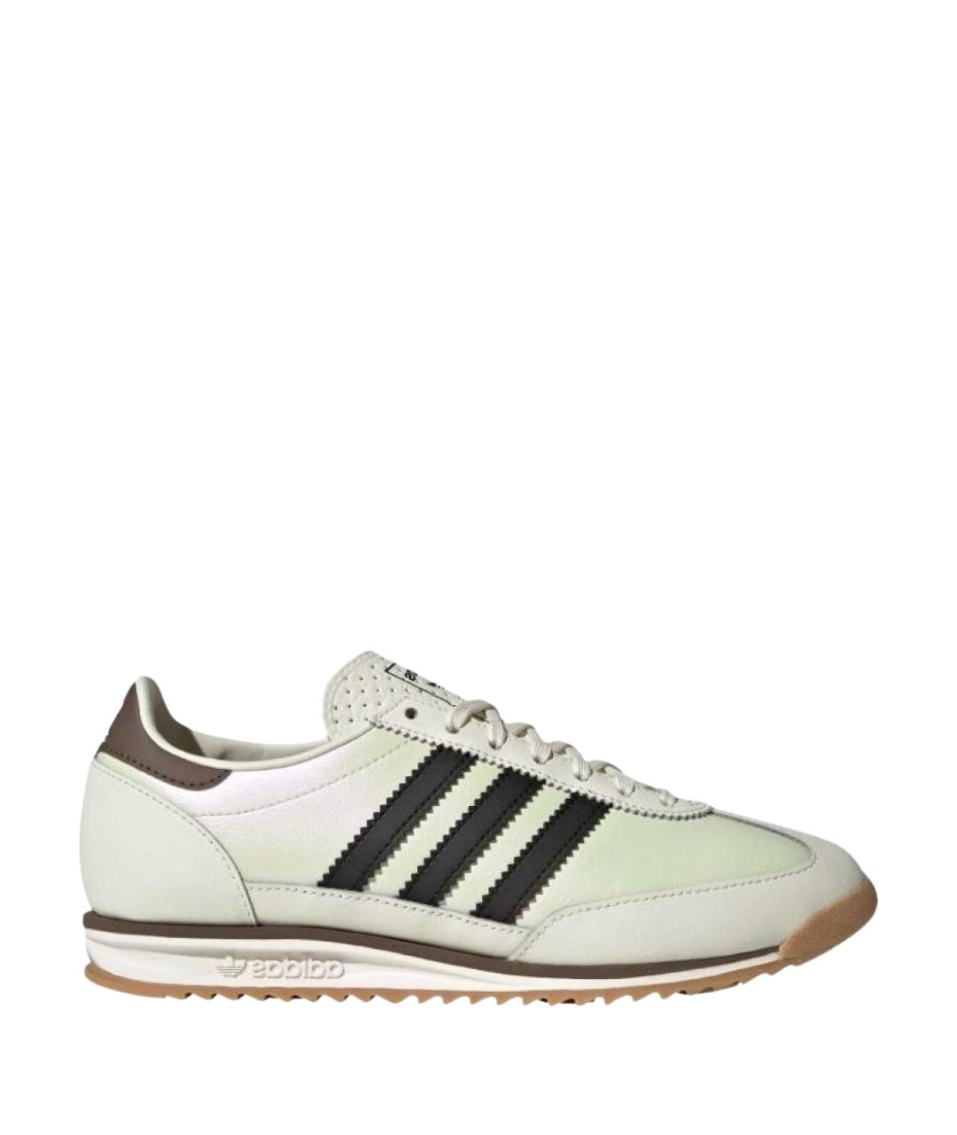 ADIDAS Белые кожаные низкие кроссовки / кеды, фото 1