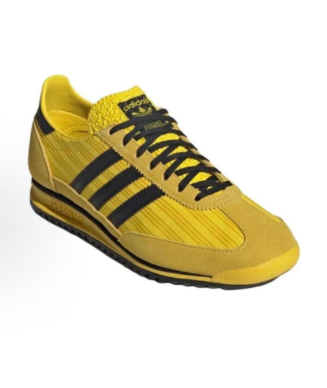 ADIDAS Желтые текстильные низкие кроссовки / кеды, фото 2