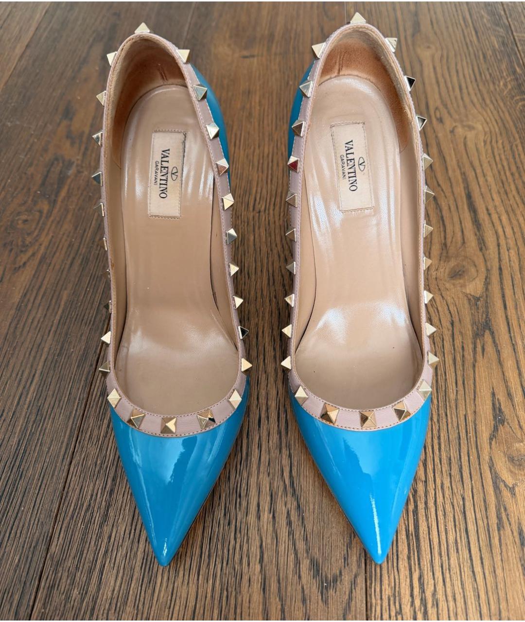 VALENTINO Голубые туфли из лакированной кожи, фото 2