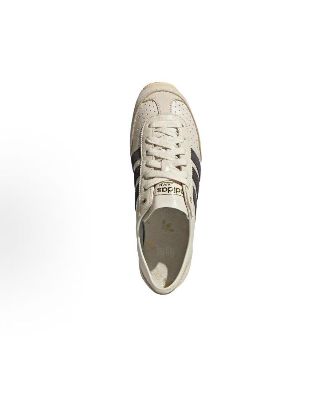 ADIDAS Бежевые кожаные низкие кроссовки / кеды, фото 3