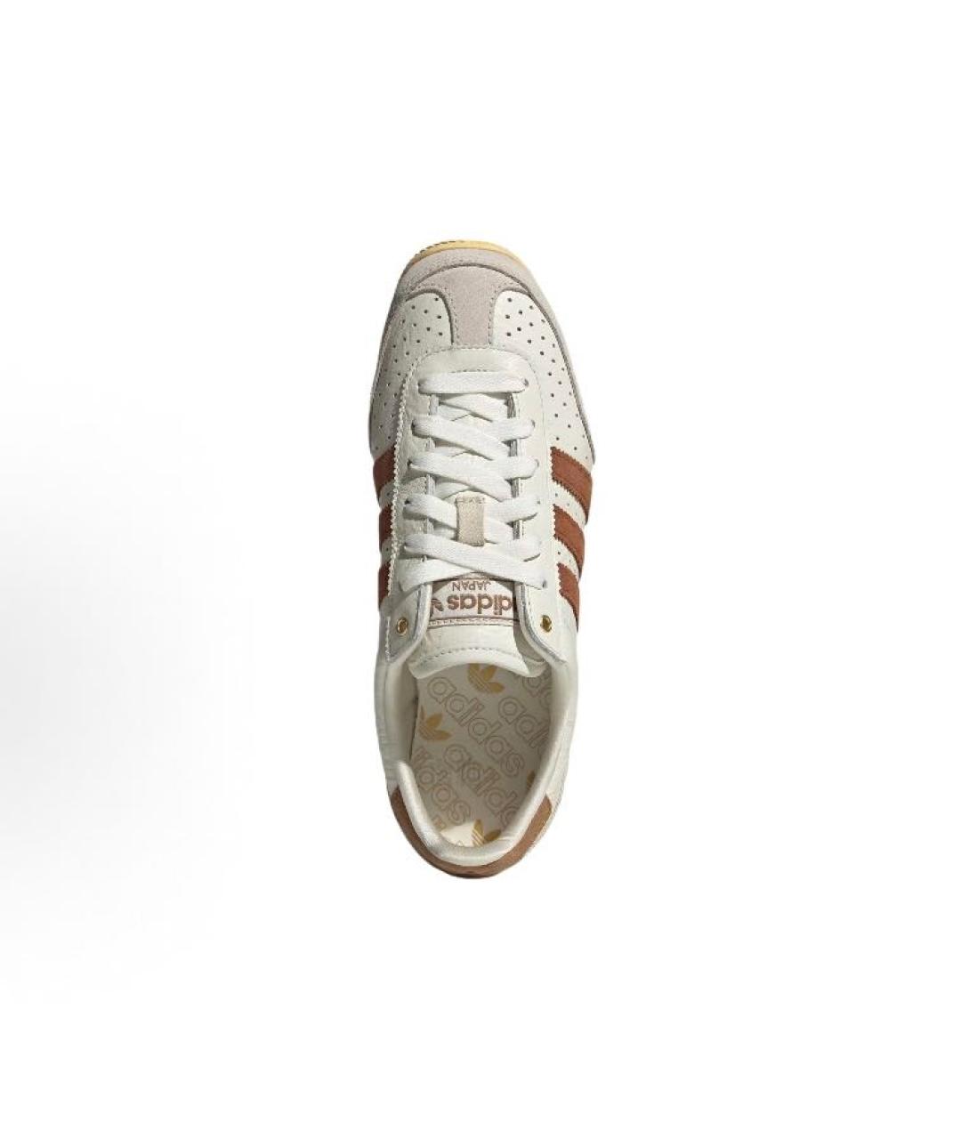 ADIDAS Бежевые кожаные низкие кроссовки / кеды, фото 3
