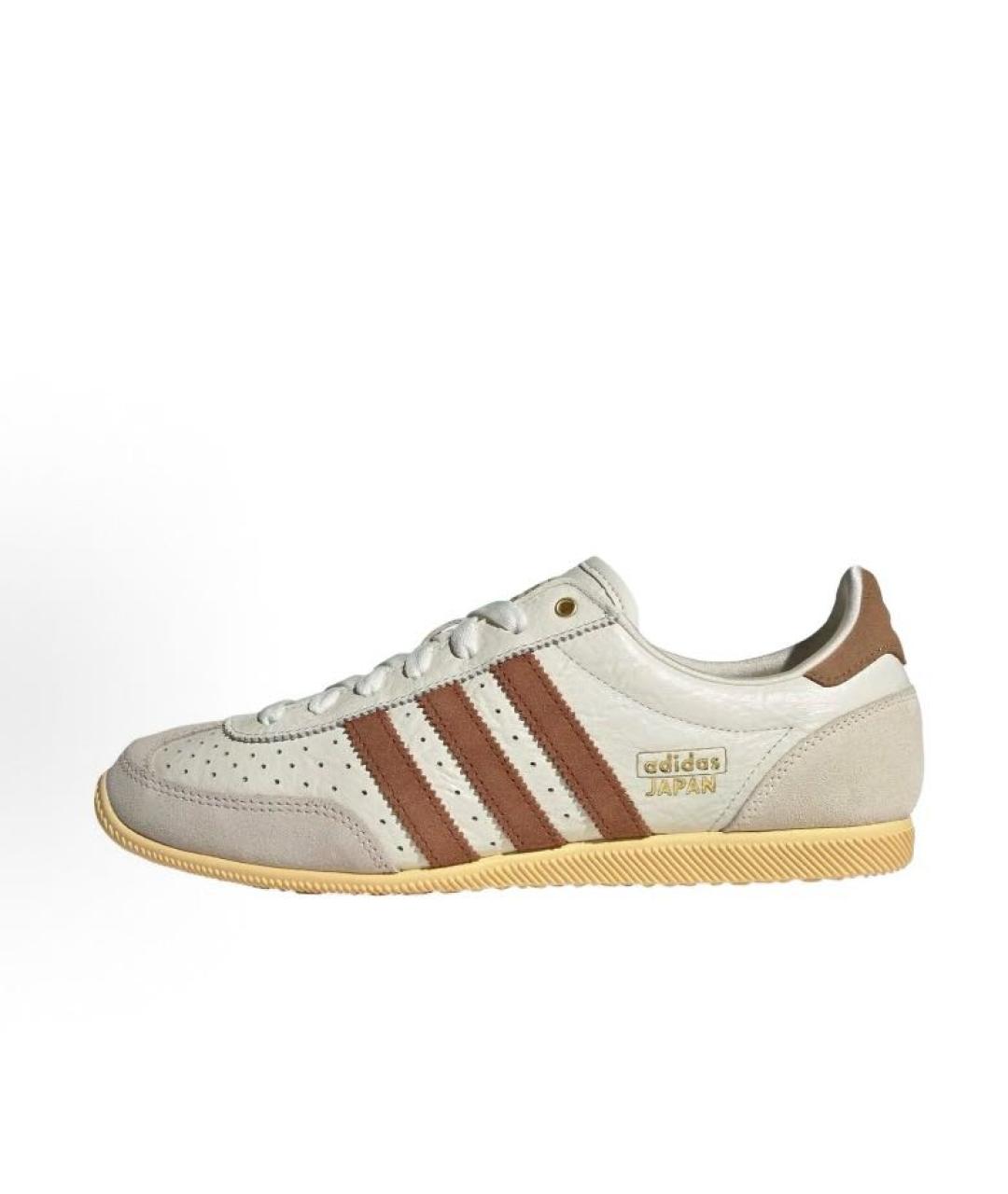 ADIDAS Бежевые кожаные низкие кроссовки / кеды, фото 2