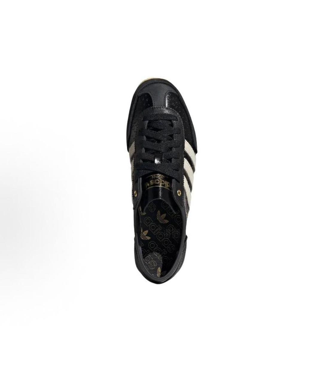 ADIDAS Черные кожаные низкие кроссовки / кеды, фото 3