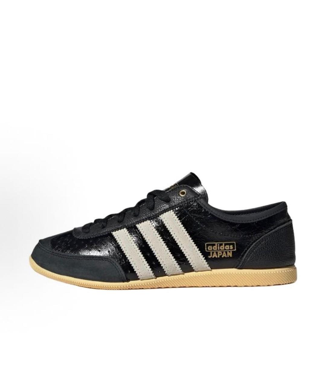 ADIDAS Черные кожаные низкие кроссовки / кеды, фото 2
