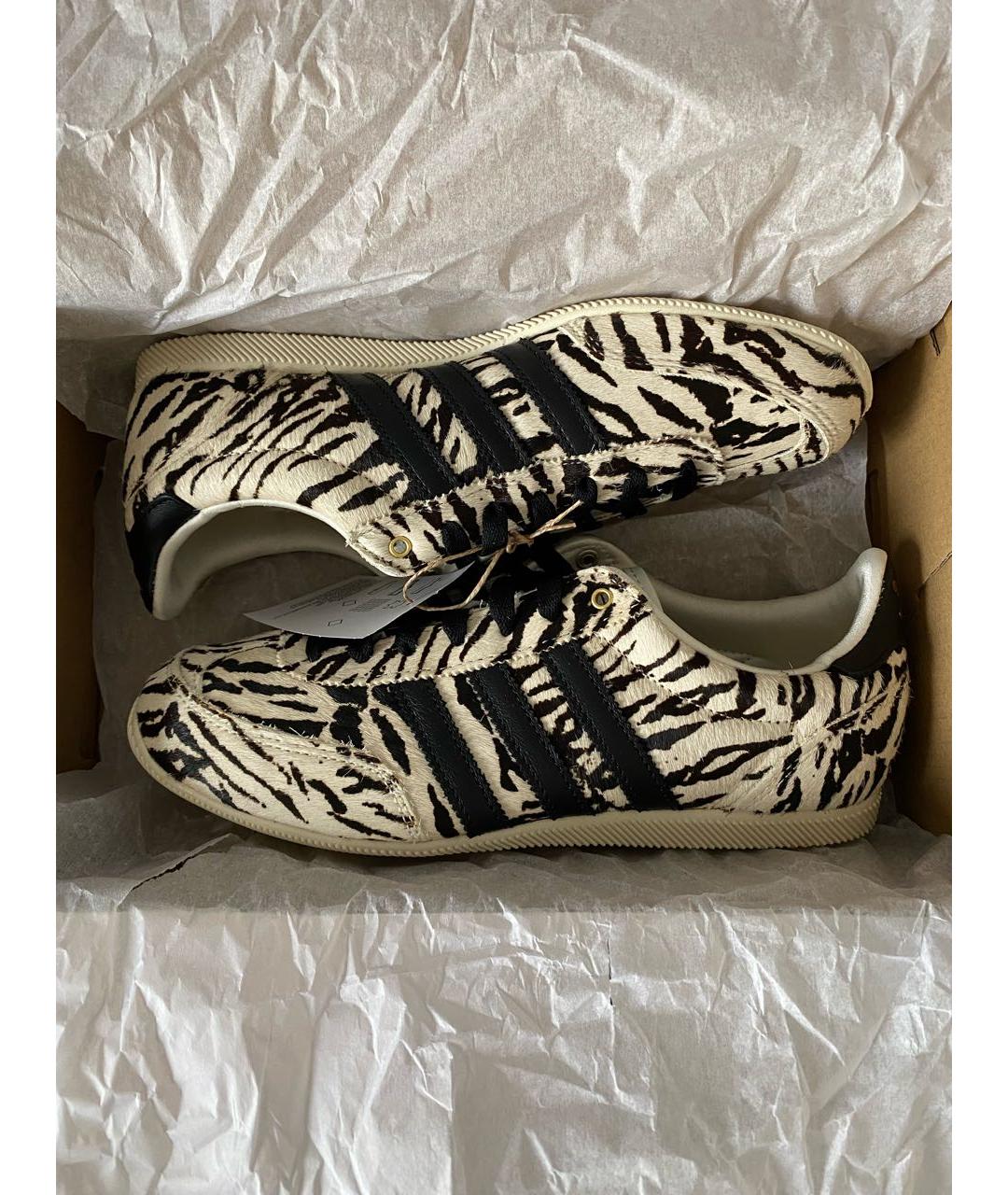 ADIDAS Бежевые текстильные низкие кроссовки / кеды, фото 2