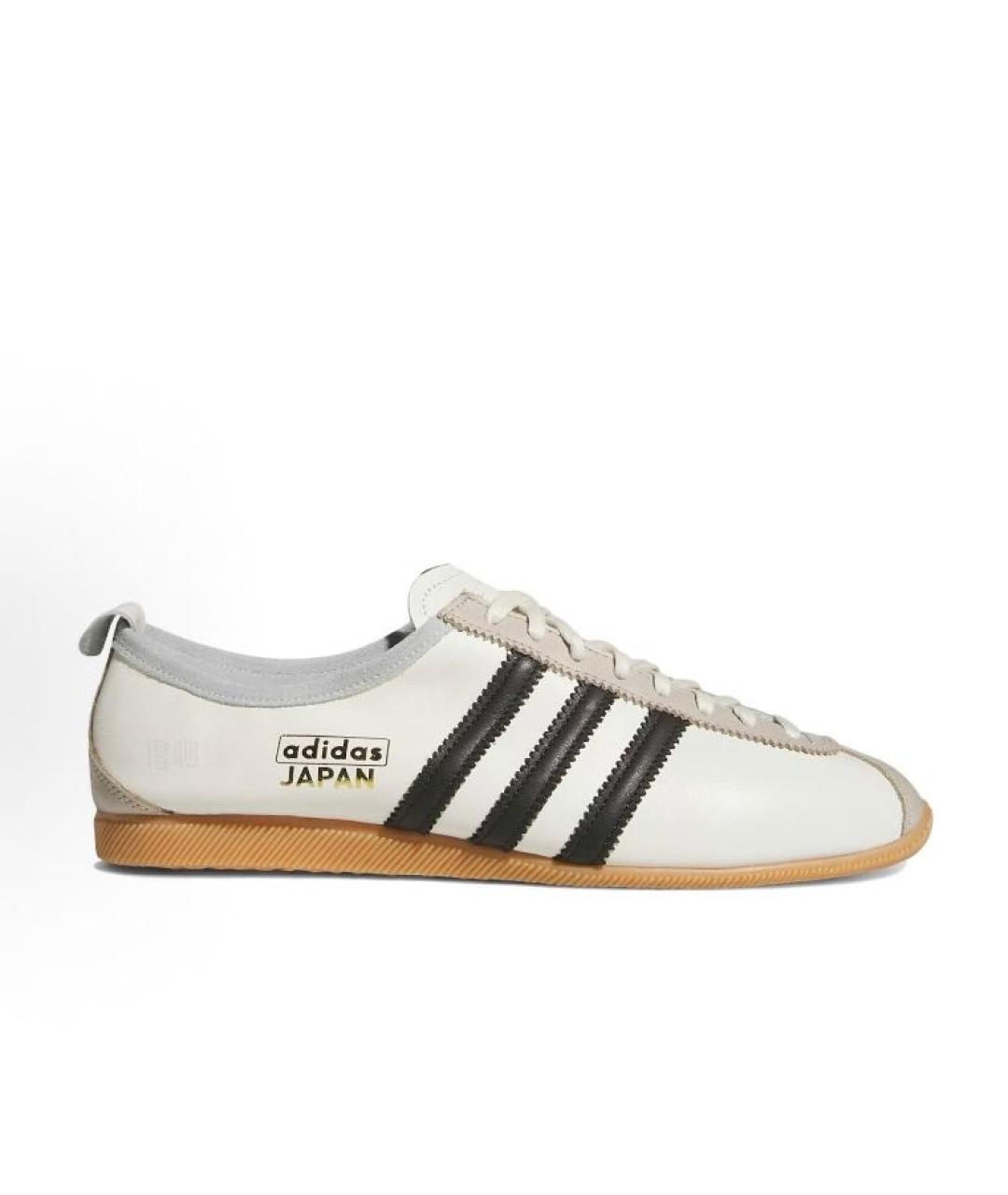 ADIDAS Белые кожаные низкие кроссовки / кеды, фото 3